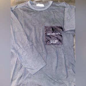 Zara Graphic Tee “don’t over think it, life is what you make it”